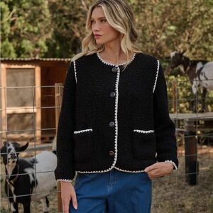 Sugarlips Roy Contrasting Button Up Jacket Size XS NWT